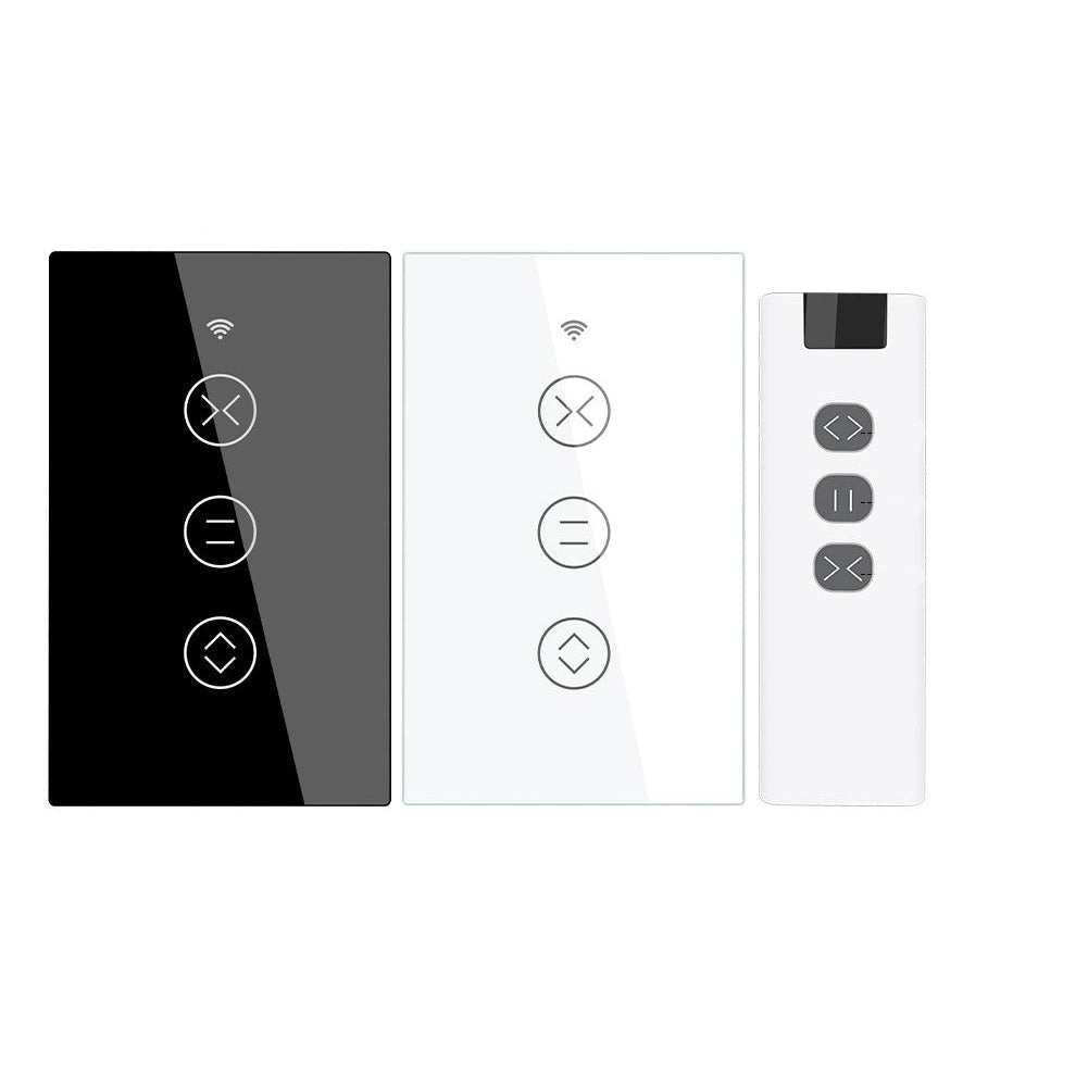 WiFi RF433 Smart Curtain Blinds Roller Shutter Touch Switch Single Pole Neutral Wire Required US - MOES