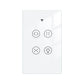 WiFi RF433 Smart Glass Panel Curtain Light Touch Switch Single Pole Neutral Wire Required US - MOES