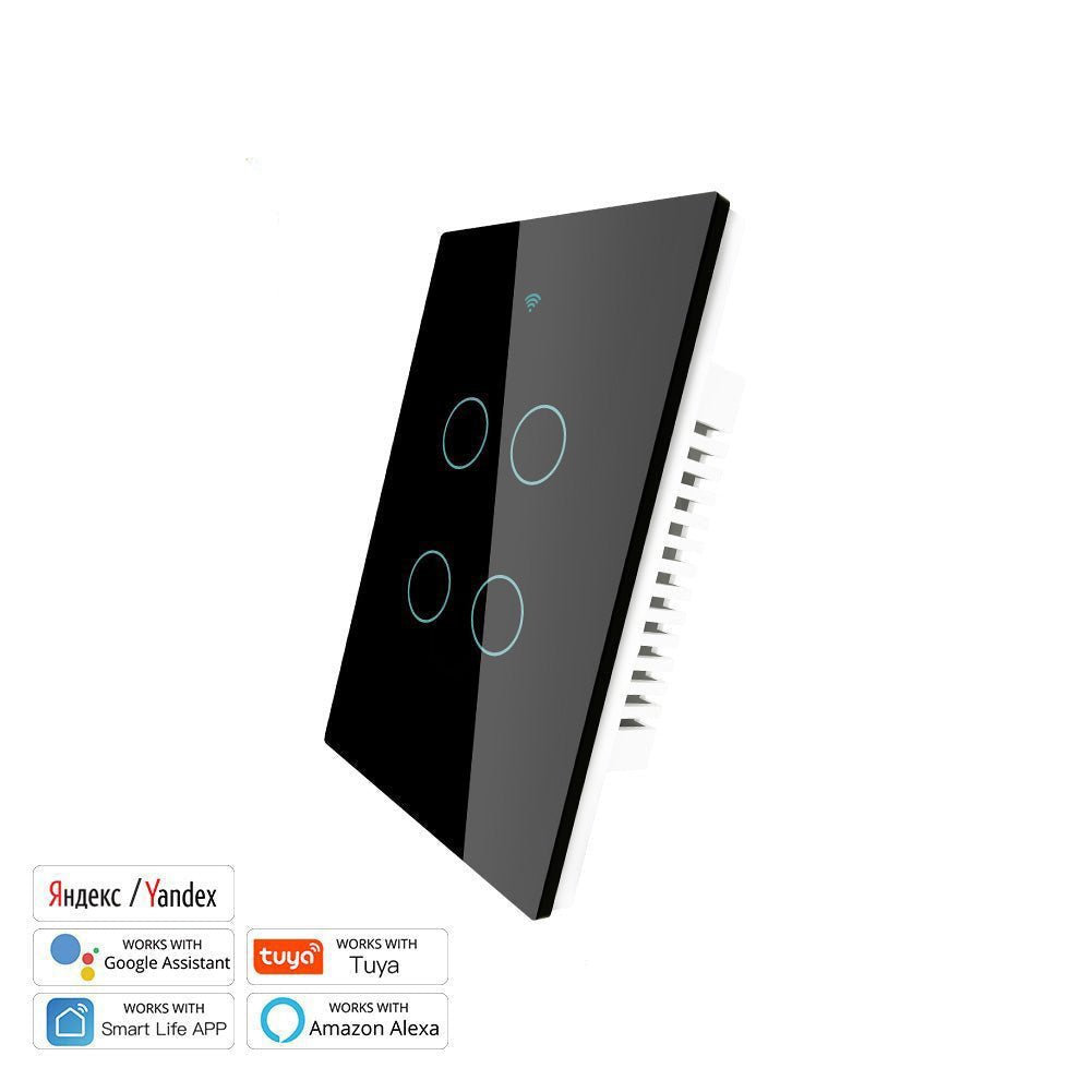 TUYA Smart life APP 1/2/3 Gang Wifi Switch UK Touch Dimmer Light Control f  Alexa