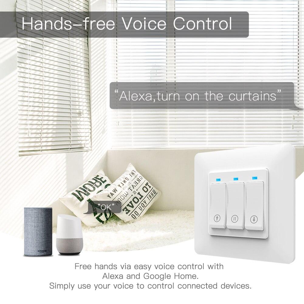 WiFi Smart Curtain Switch Tuya Smart Life App Remote Control Motorized Curtain Motor Roller Blinds,Works with Alexa Google Home - Moes