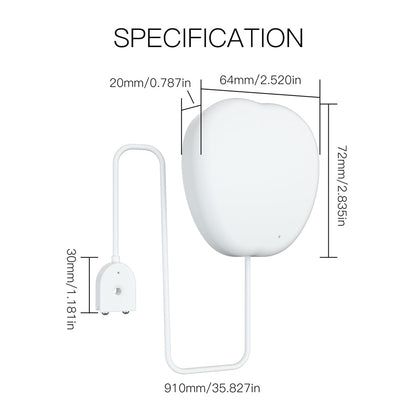 WiFi Smart Flood Sensor Home Alarm Water Leakage Detector Flood Notification Alert Overflow Security Alarm System Tuya/Smart Life App Wireless Remote Control - Moes