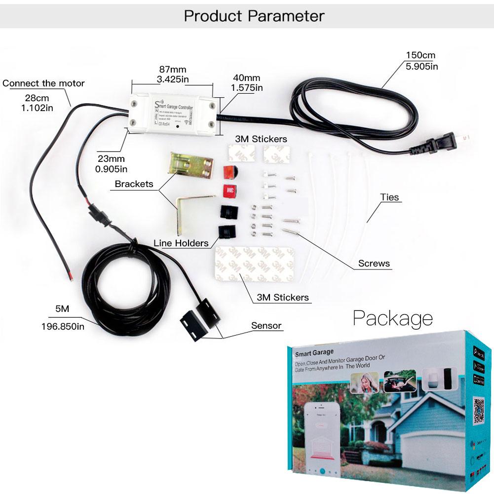 WiFi Smart Garage Door Opener - Moes