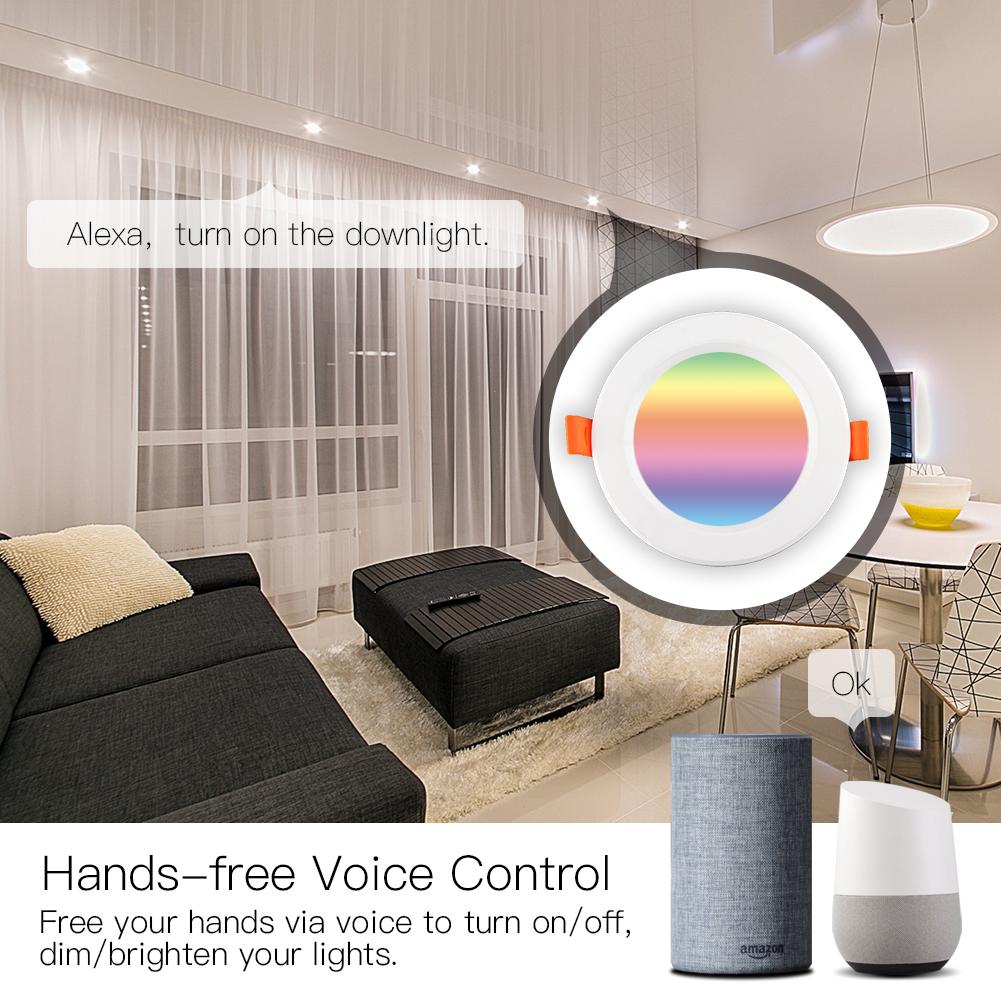 free your hands via voice to turn on/off, dim/brighten your lights - Moes
