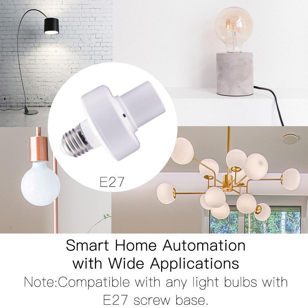 WiFi Smart Light Bulb Adapter Lamp Holder Base AC85-265V E27 E26 - Moes