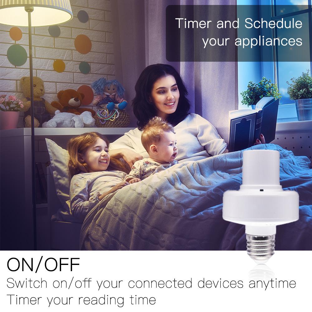 Smart Remote Control Light Lamp Socket E26 E27 Bulb Base Holder Wireless  Light Switch Kit with Timer - AliExpress