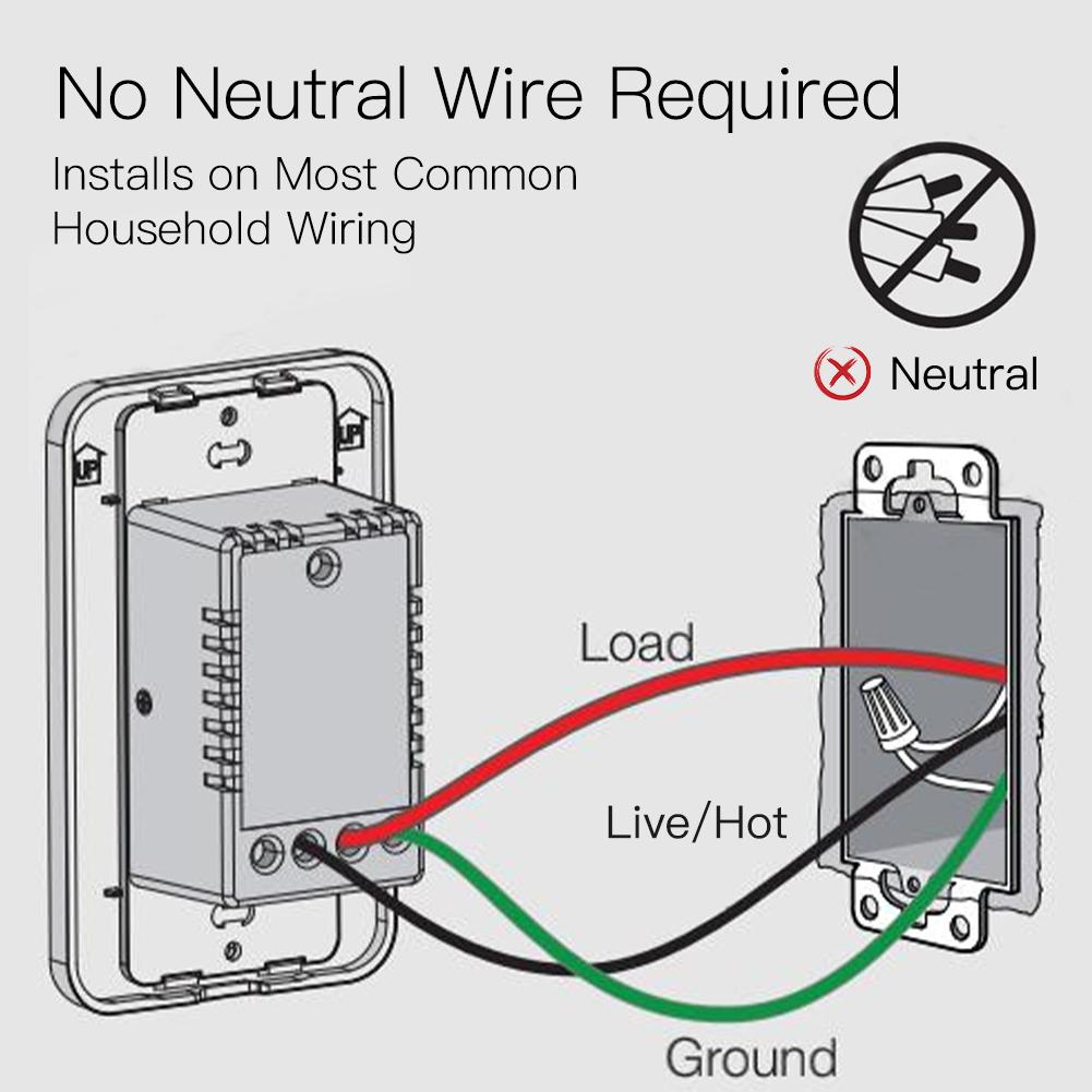 no neutral wire smart light switch
