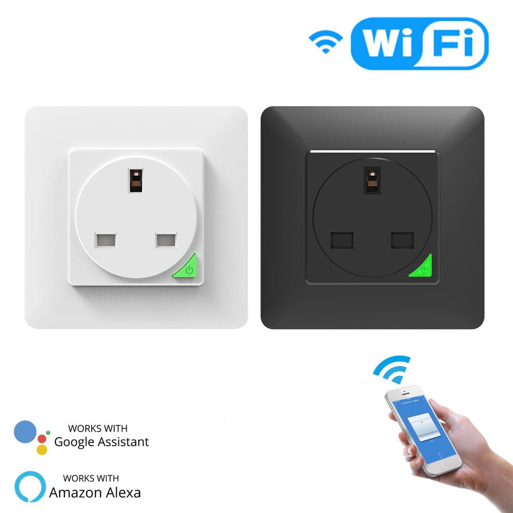 WiFi Smart Light Wall Switch Socket Outlet Push Button UK Version - Moes