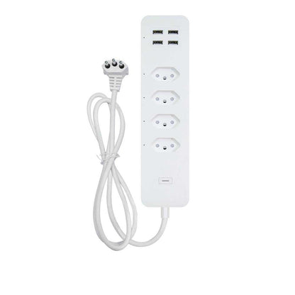 WiFi Smart Power Strip Surge Protector 4 Plug Outlets Electric Socket with USB/Type C [Brazil Version] - MOES