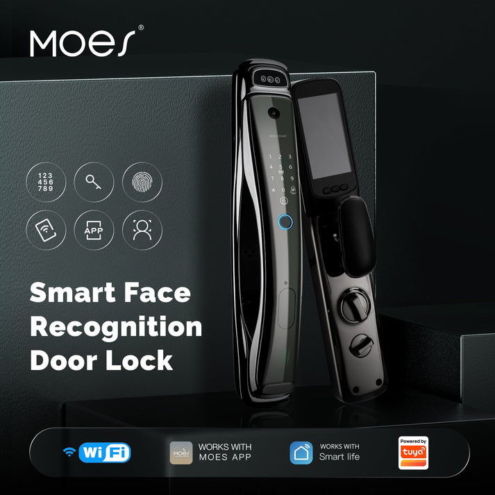 WiFi Smart Security Door Lock 3D Face Recognition Fingerprint Wake Inf ...