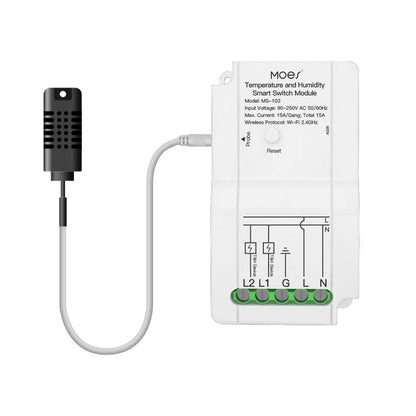 Designed with humidity&temperature probe to detect real-time environment temperature or humidity - MOES