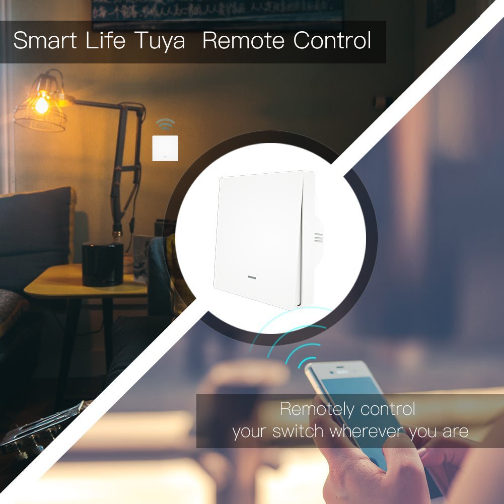 WiFi Smart Wall Light Switch With RF433 2-Way Multi-Control Push Button with RF Transmitter Switch - Moes