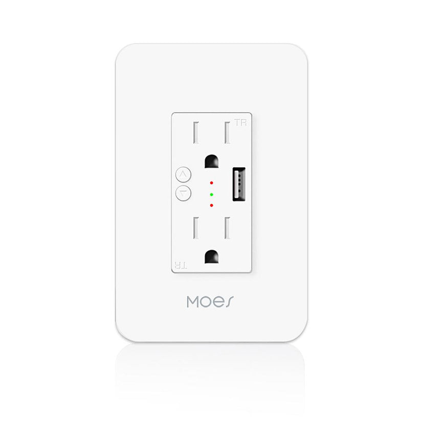 Smart Plug With USB Port 15A Smart Socket WiFi Smart Wall Outlet MOES