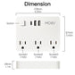 WiFi US Smart Power Strip Surge Protector 3 Plug Outlets Electric Socket with 2 USB Type C Tuya Smart App Voice Remote Control by Alexa Google Home - Moes