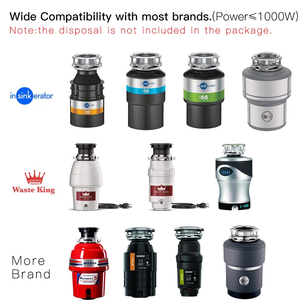 Wireless Socket with Self-powered Wall Panel Transmitter Food Residues Garbage Disposal Household Appliances 10A - Moes