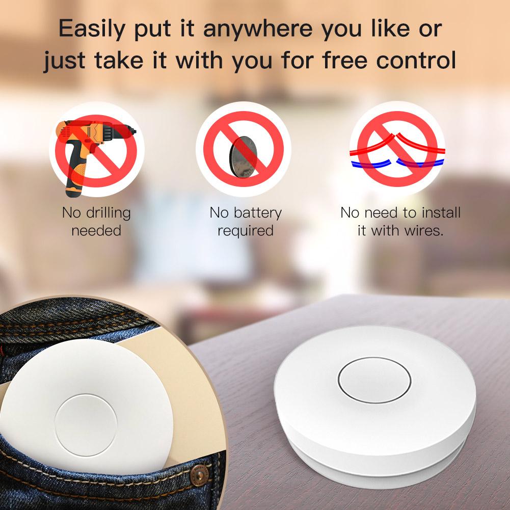 Wireless Socket with Self-powered Wall Panel Transmitter Food Residues Garbage Disposal Household Appliances 10A - Moes