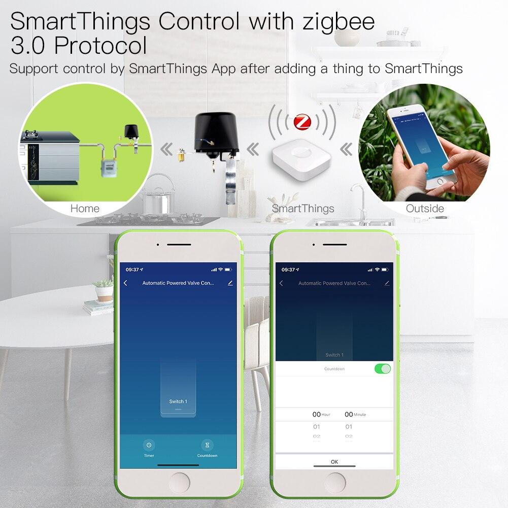 ZigBee 3.0 Smart Gas Water Valve Controller 2MQTT Setup Available - Moes