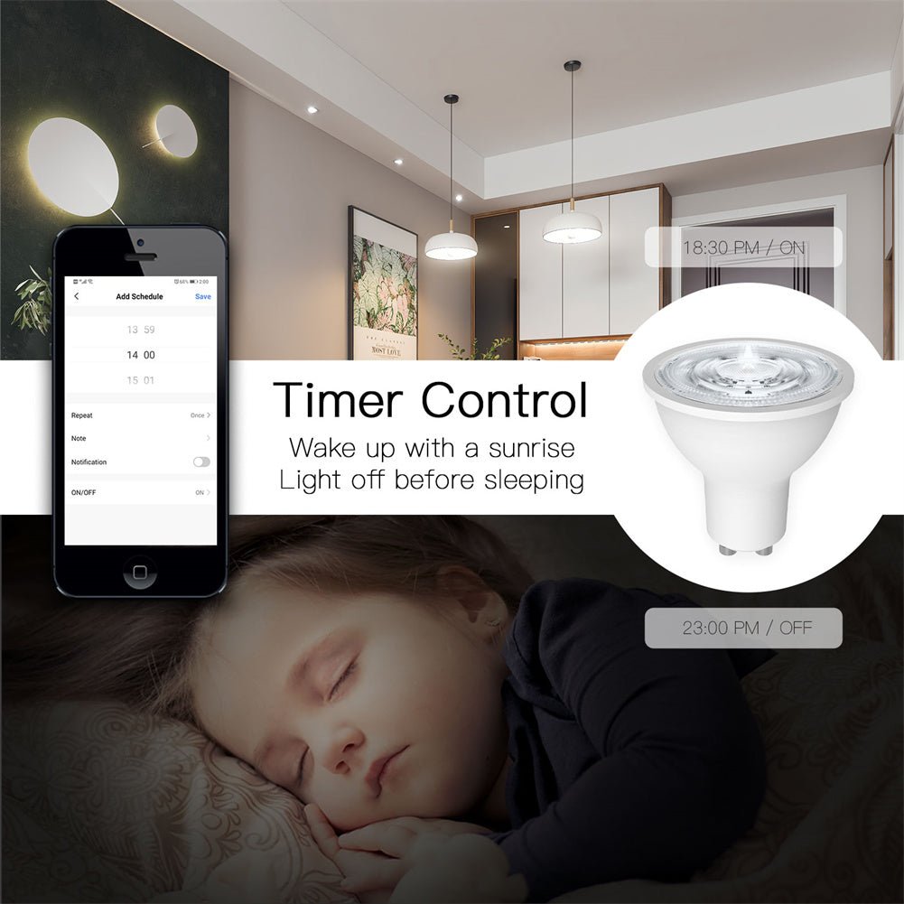 Timer control, wake up with a sunrise light off before sleeping - MOES