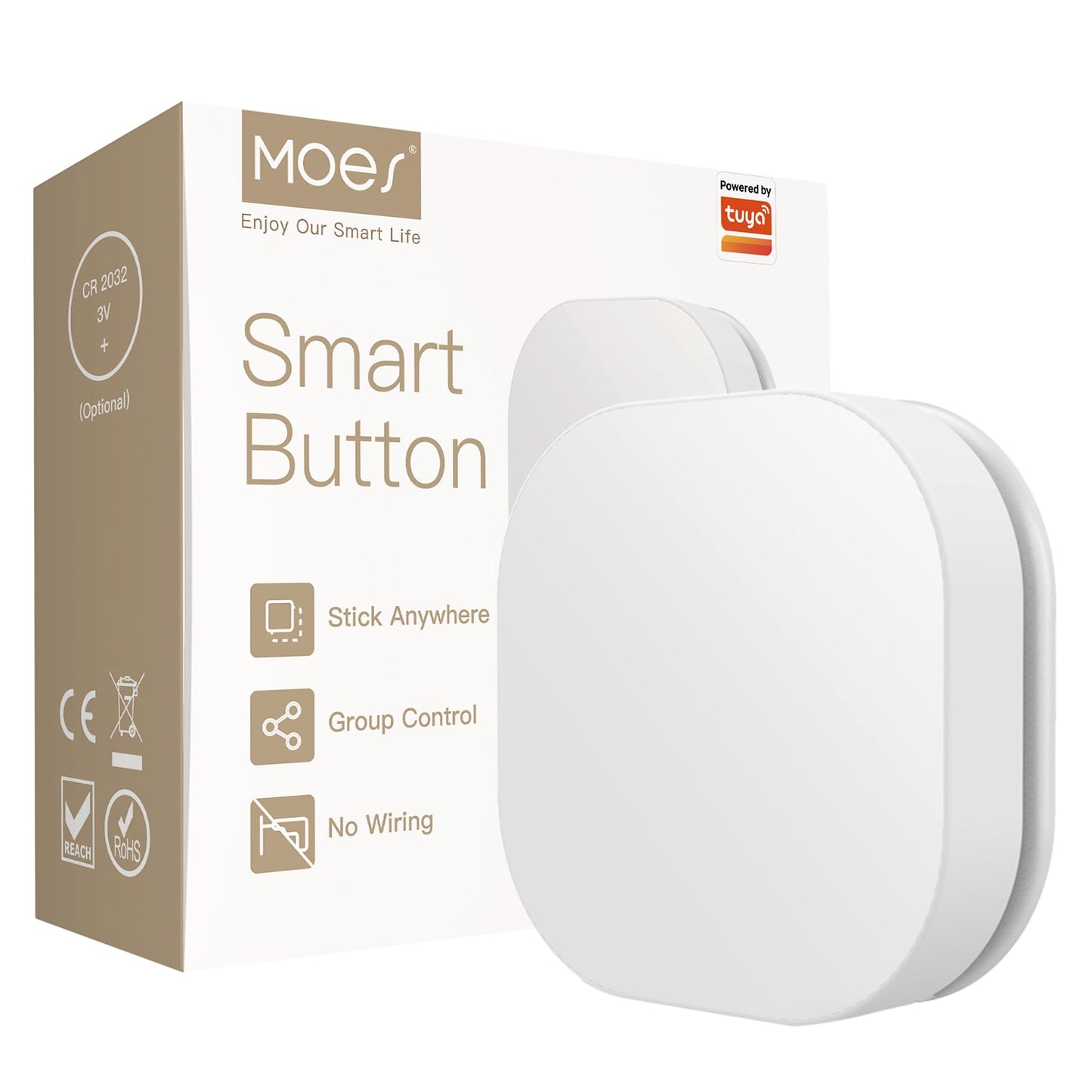 ZigBee IP55 Waterproof Smart Button Scene Switch & Wireless Remote Dimmer - MOES