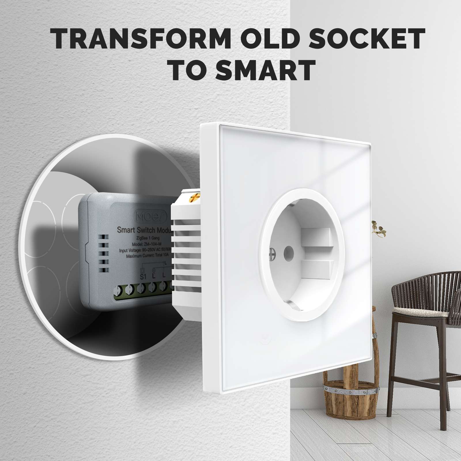ZigBee Mini DIY Smart Light Switch Module Relay Timer 1/2 Gang – MOES