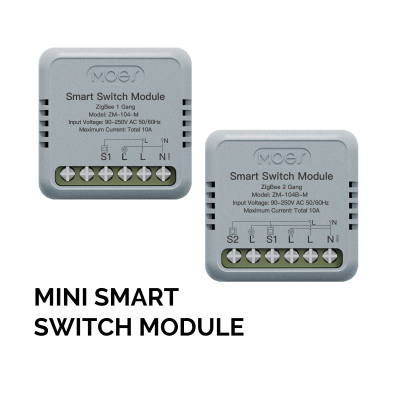 ZigBee Mini DIY Smart Light Switch Module Relay Timer 1/2 Gang - MOES