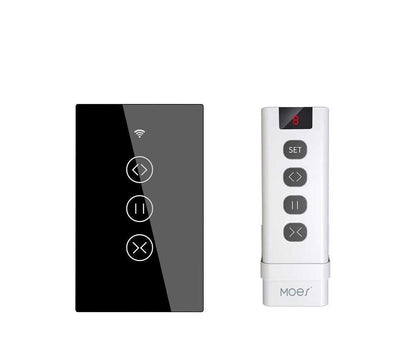 ZigBee RF433 Smart Curtain Blinds Shutter Touch Switch Multi-control Neutral Wire Required US - MOES