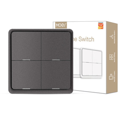 ZigBee Smart Battery Powered Light Switch Scene Push Button Switches Multi-Control - MOES