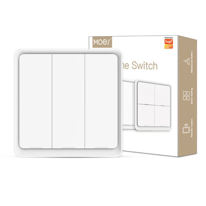 ZigBee Smart Battery Powered Light Switch Scene Push Button Switches Multi-Control - MOES