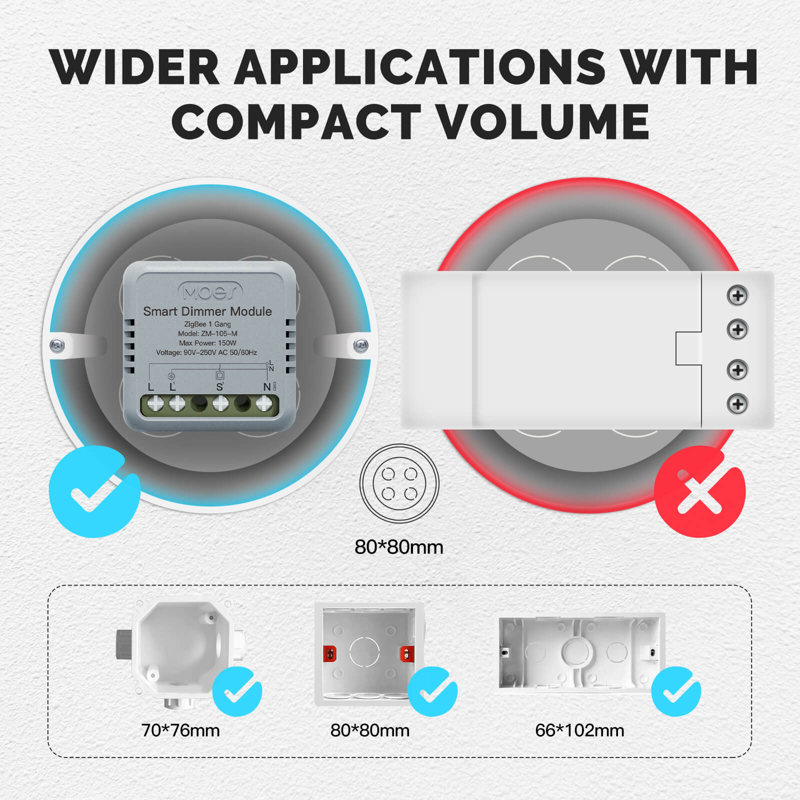 Zigbee Smart Dimmer Switch Module Timer Diy Breaker 1/2 Gang – MOES
