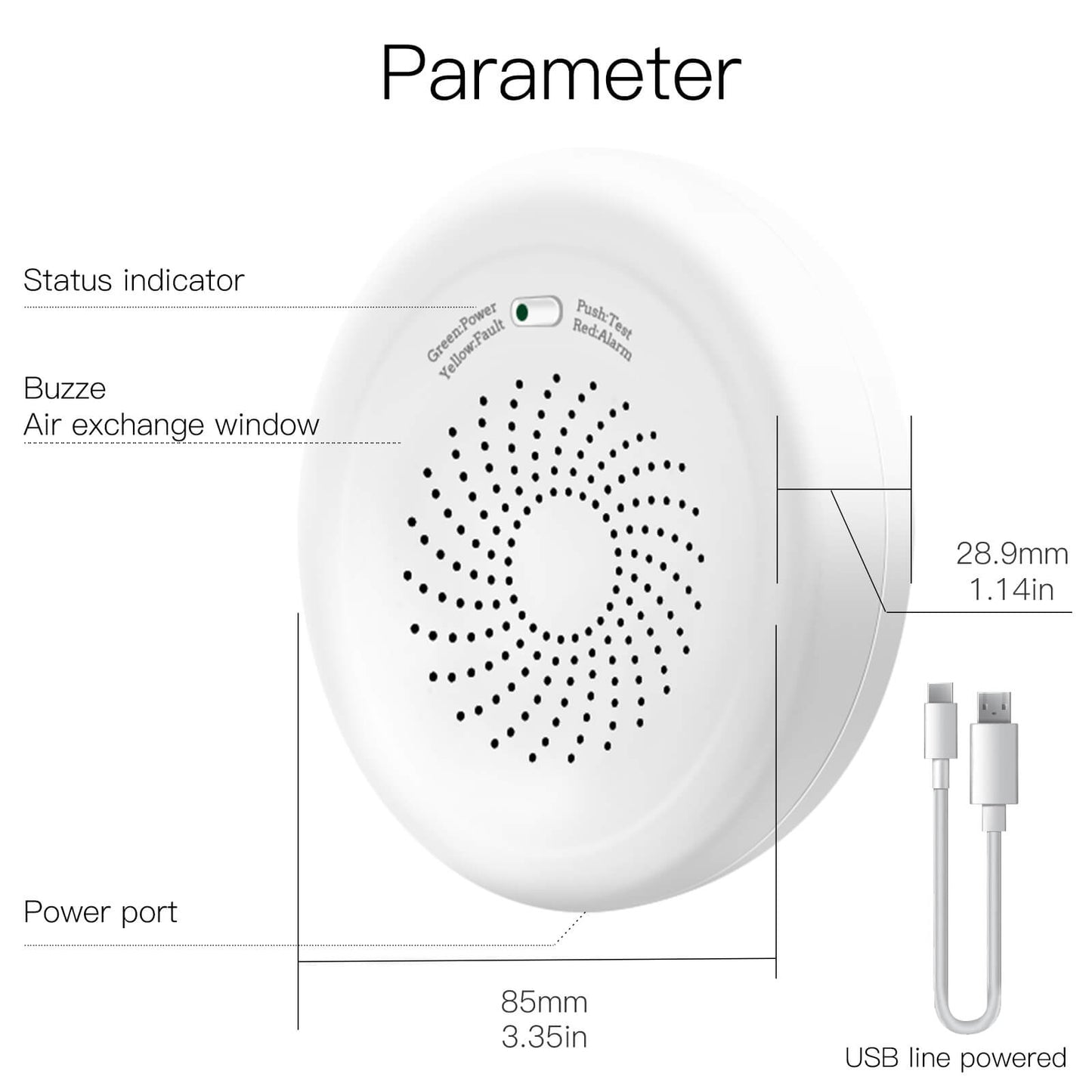 ZigBee Smart Gas Leakage Detector Combustible Sensor - MOES