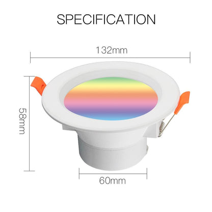ZigBee Smart LED Downlight Smart LED Dimming Round Recessed Spot Light 7W 10W RGB 2700K-6500K W + C light Compatible with Philips Hue SmartThings - Moes