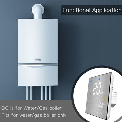 ZigBee Smart Thermostat for Water/Electric floor Heating Water/Gas Boiler Brushed panel - MOES