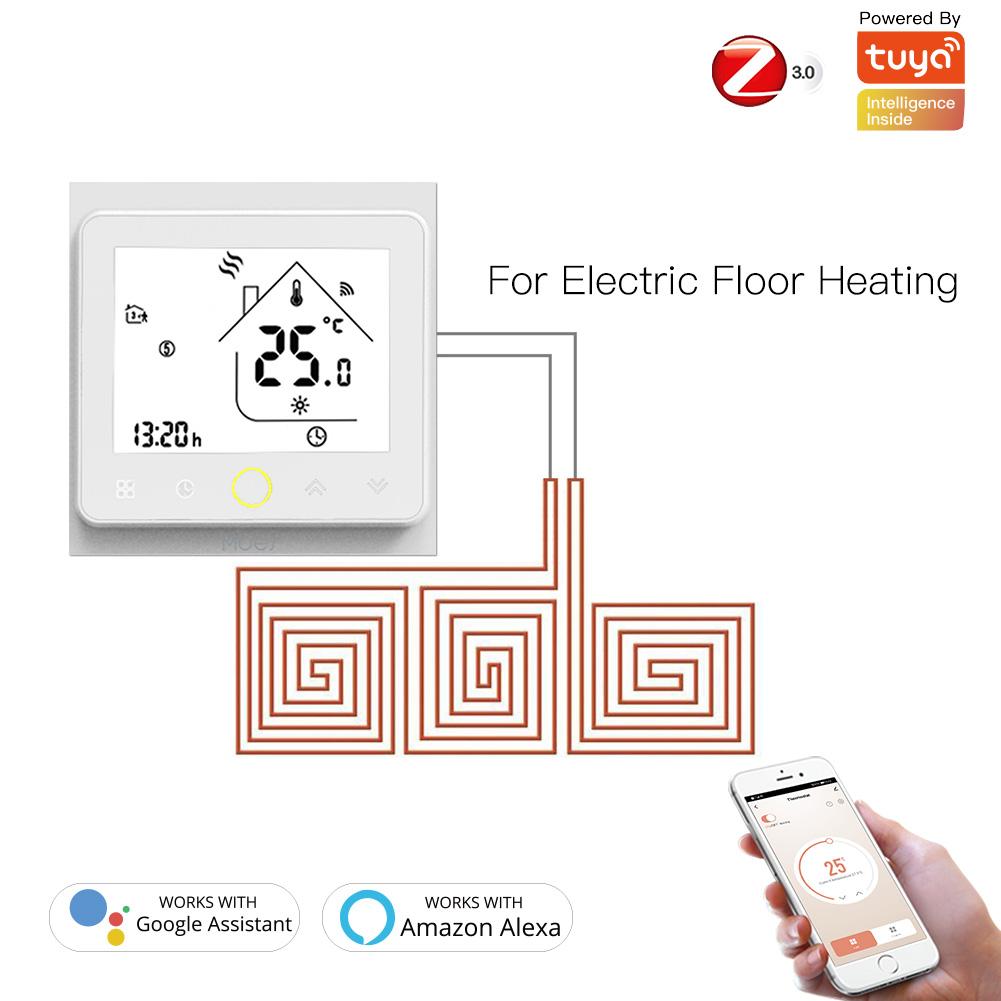 ZigBee Smart Thermostat Programmable Temperature Controller for Water Floor Heating - MOES