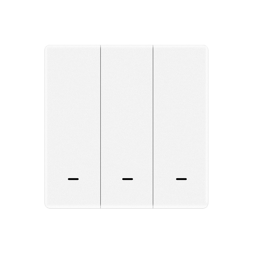 ZigBee Smart Wall Light Switch with Neutral Wire or No Neutral Wire Wiring No Capacitor Needed Smart Life/Tuya 2/3 Way Muilti-Control Association Works with Alexa,Google Home Hub Required White - Moes