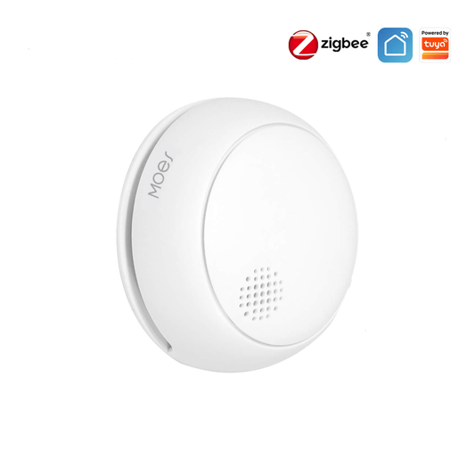 ZigBee Smart Wireless Smoke Detector Fire 85dB Sound Alarm Siren Sensor - MOES