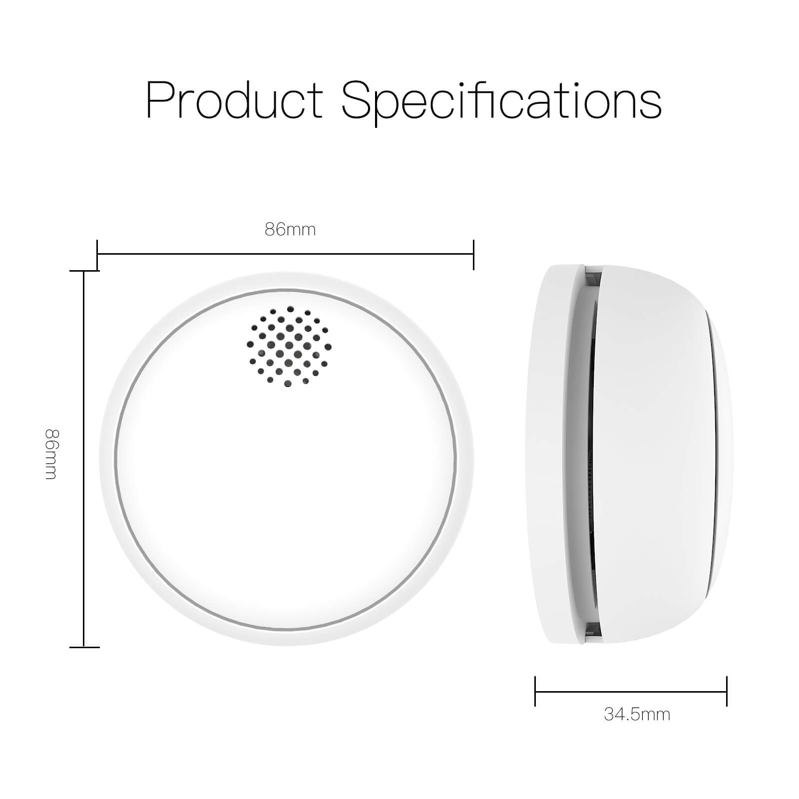 ZigBee Wireless Smart Smoke Detector Fire 85dB Sound Alarm Siren Senso ...